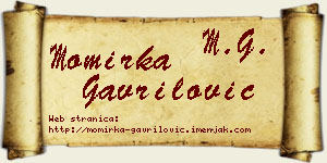 Momirka Gavrilović vizit kartica